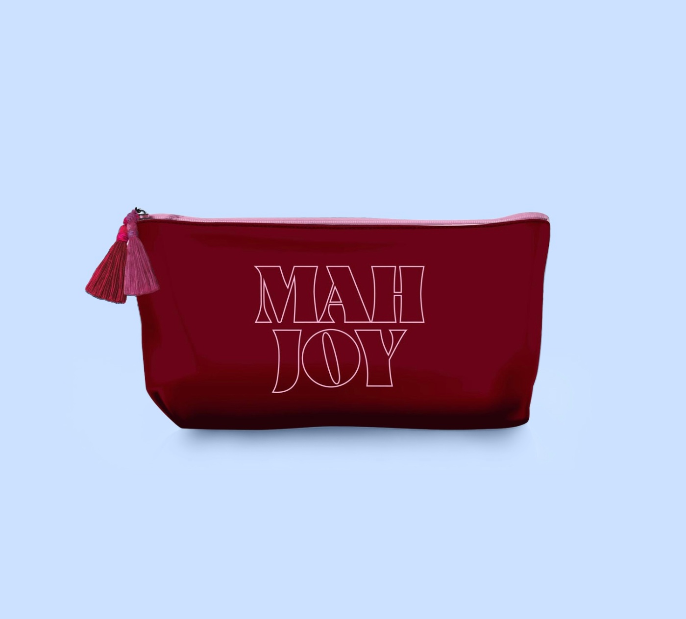 Mah Joy Velvet Tile Bag in Rouge