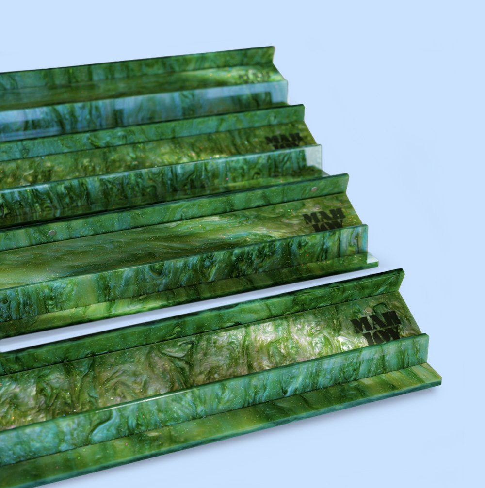 Mah Joy Green acrylic racks