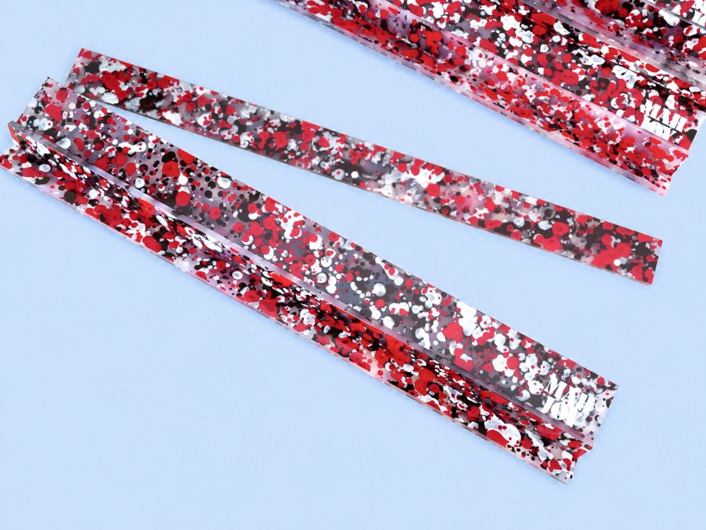 Mah Joy Red acrylic racks (detail)