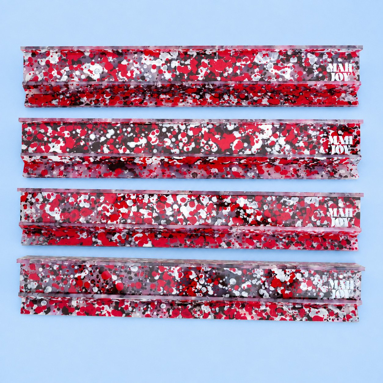 Mah Joy Red acrylic racks