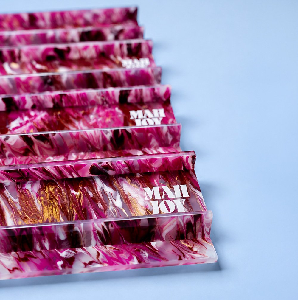 Mah Joy Golden Pink acrylic racks