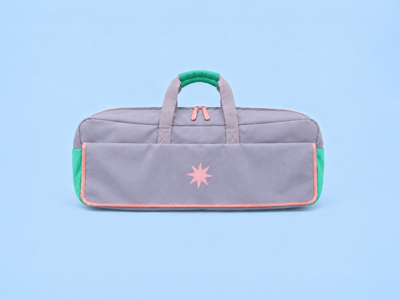 Mah Joy Mahjong Bag in Lilac, front pocket with star